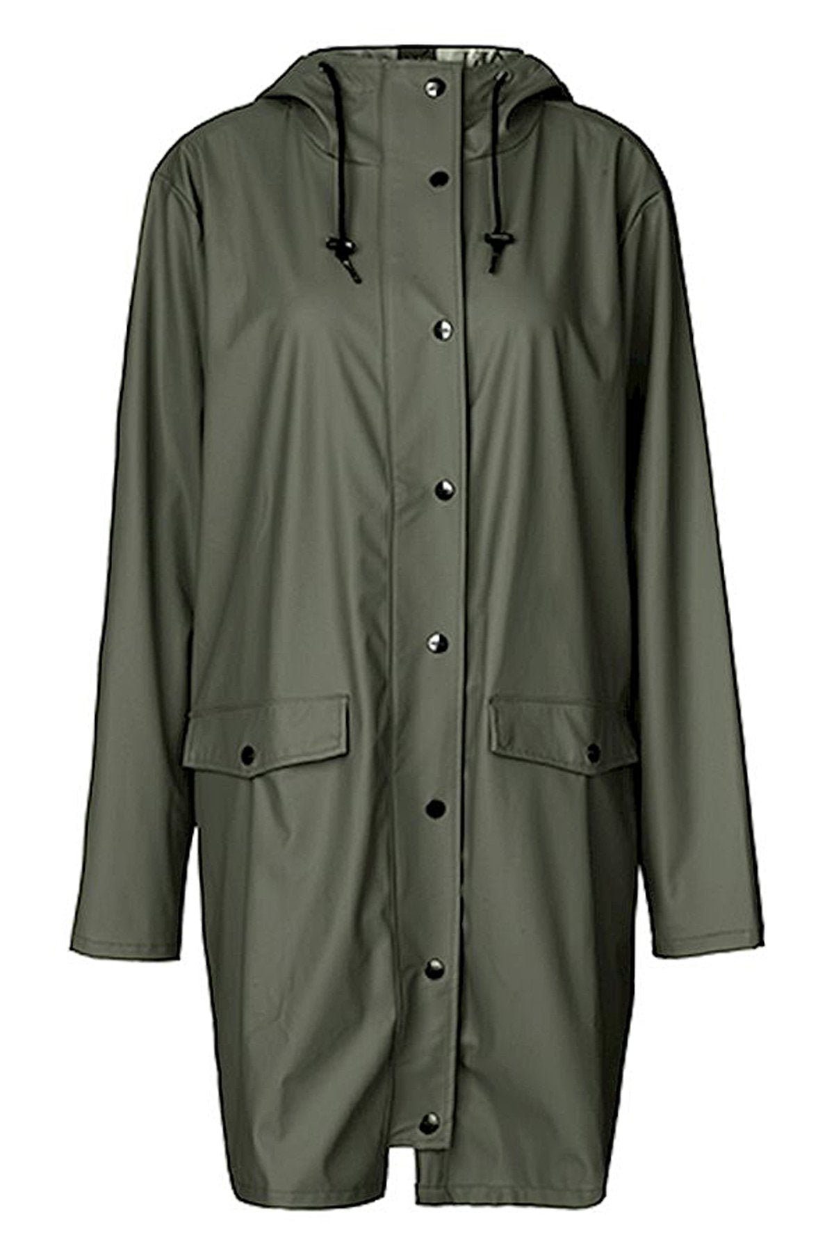mbyM Fabiola waterproof raincoat, green, front view