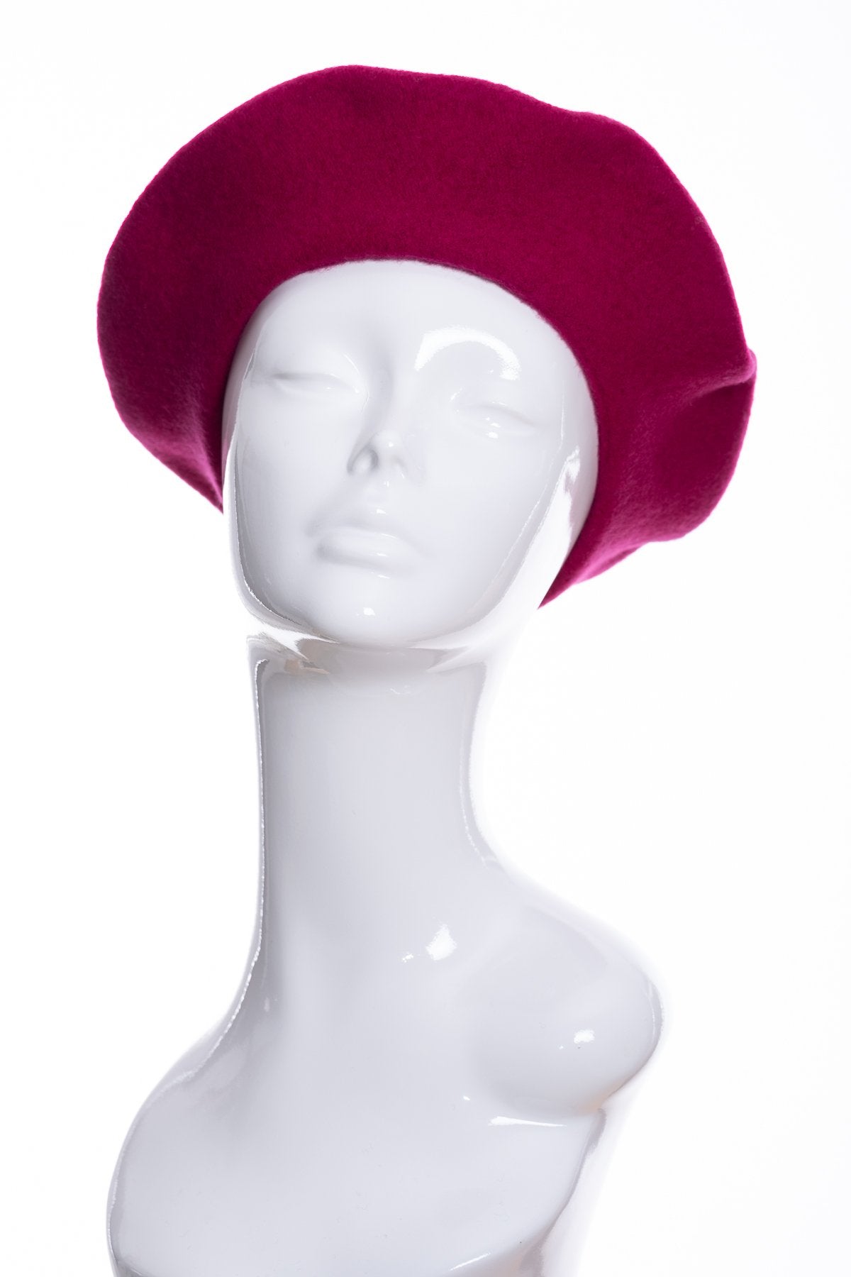 Kopka merino wool classic beret, emerald, front view