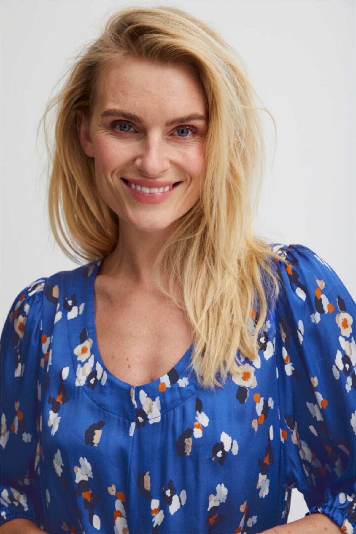 Emilia day dress, cornflower