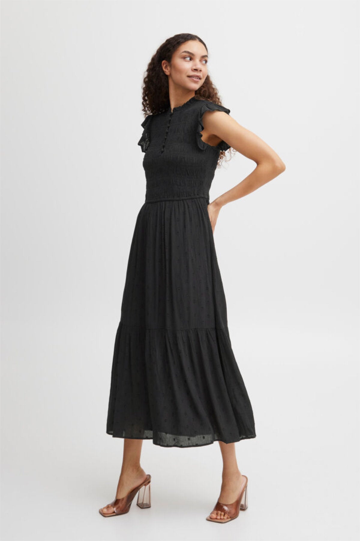 Felice smock dress, black