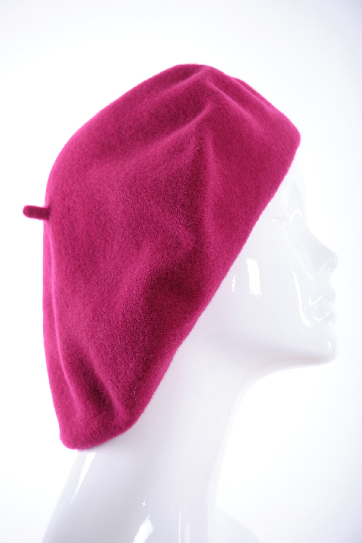 Merino wool wide beret