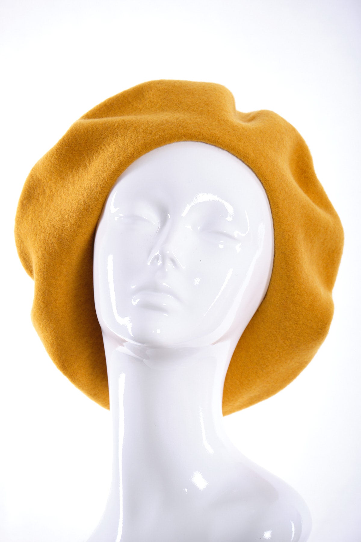 Merino wool wide beret