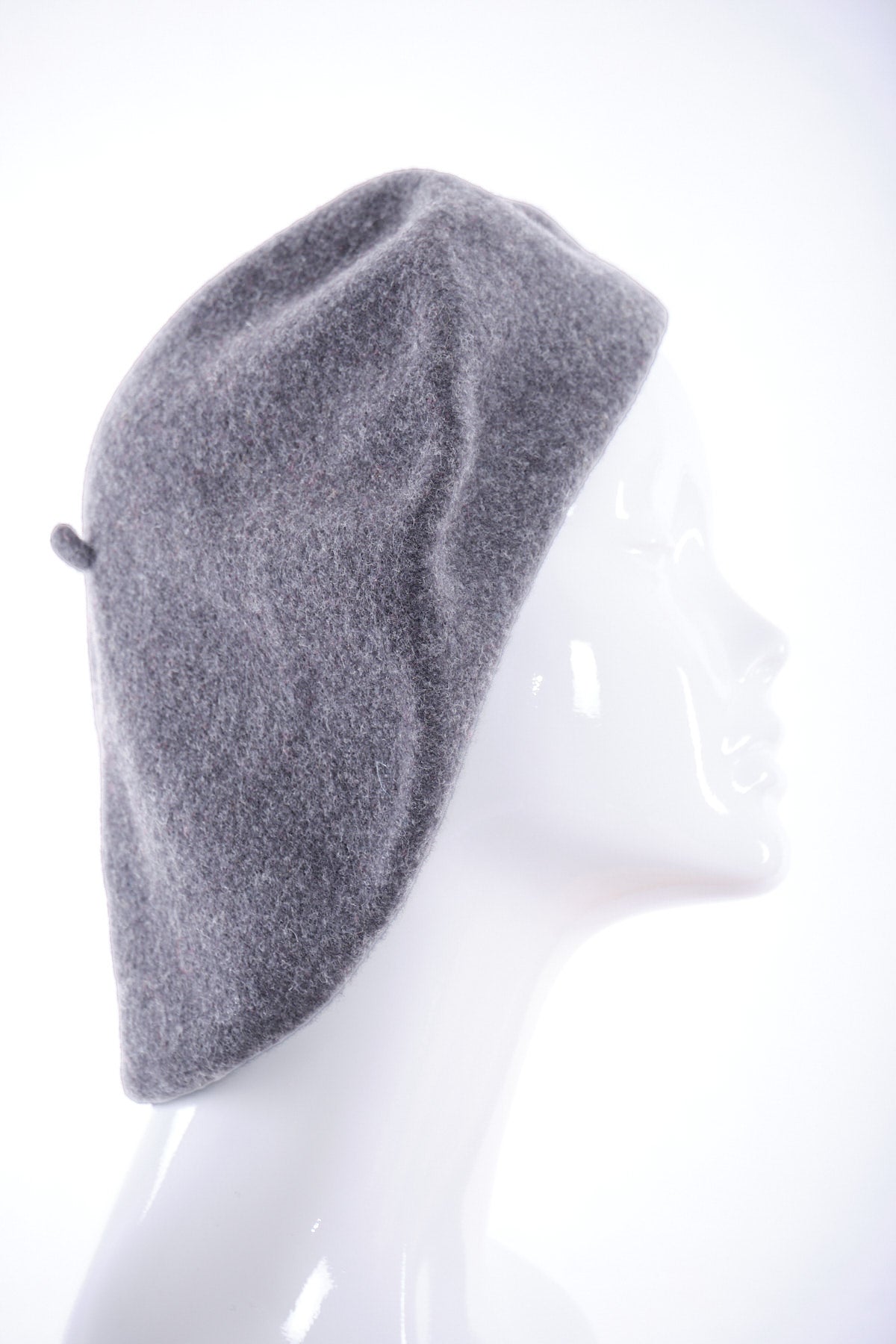 Merino wool wide beret