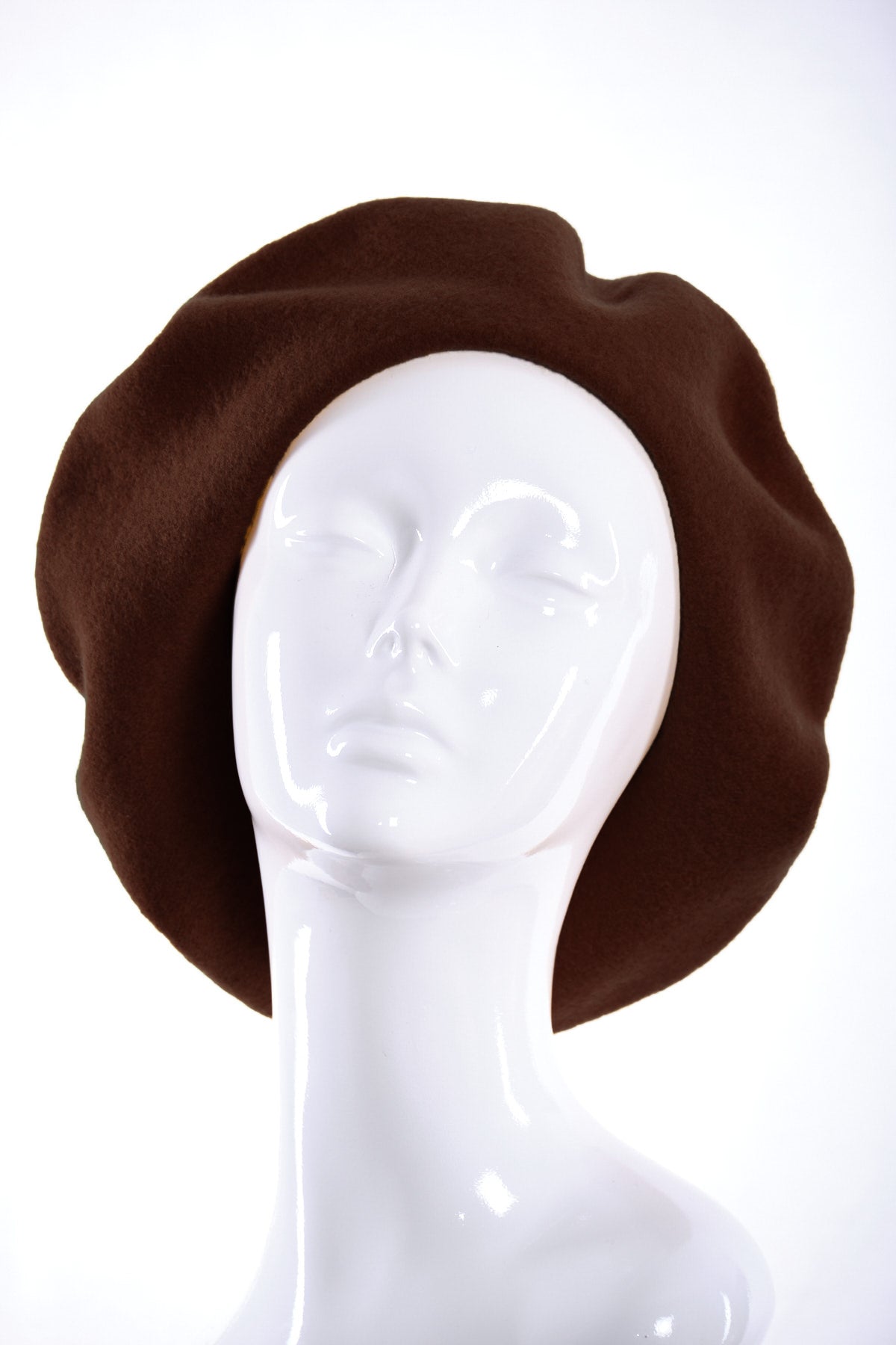 Merino wool wide beret