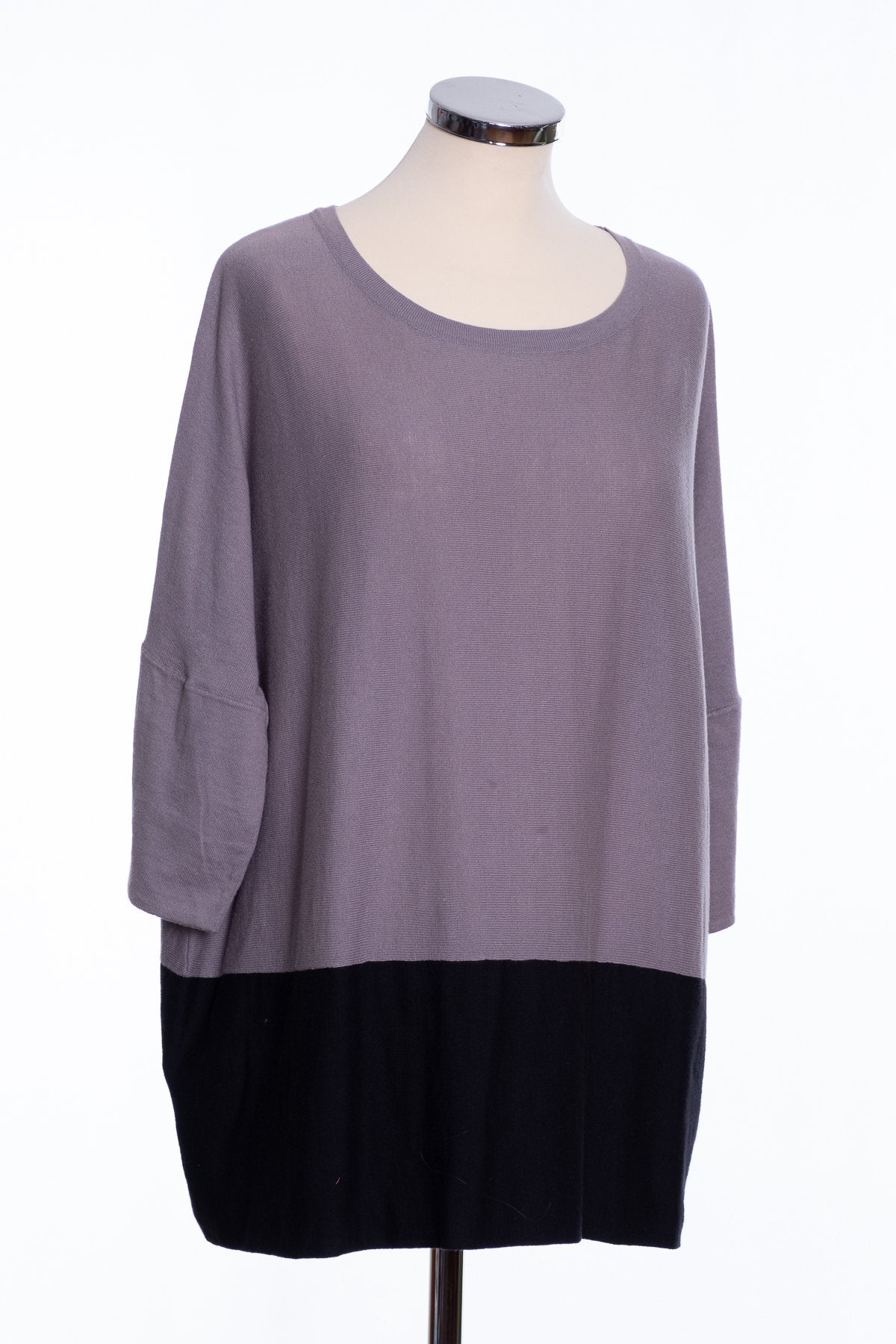 Ginger Toby Joss long line cardigan, mink, with jumper