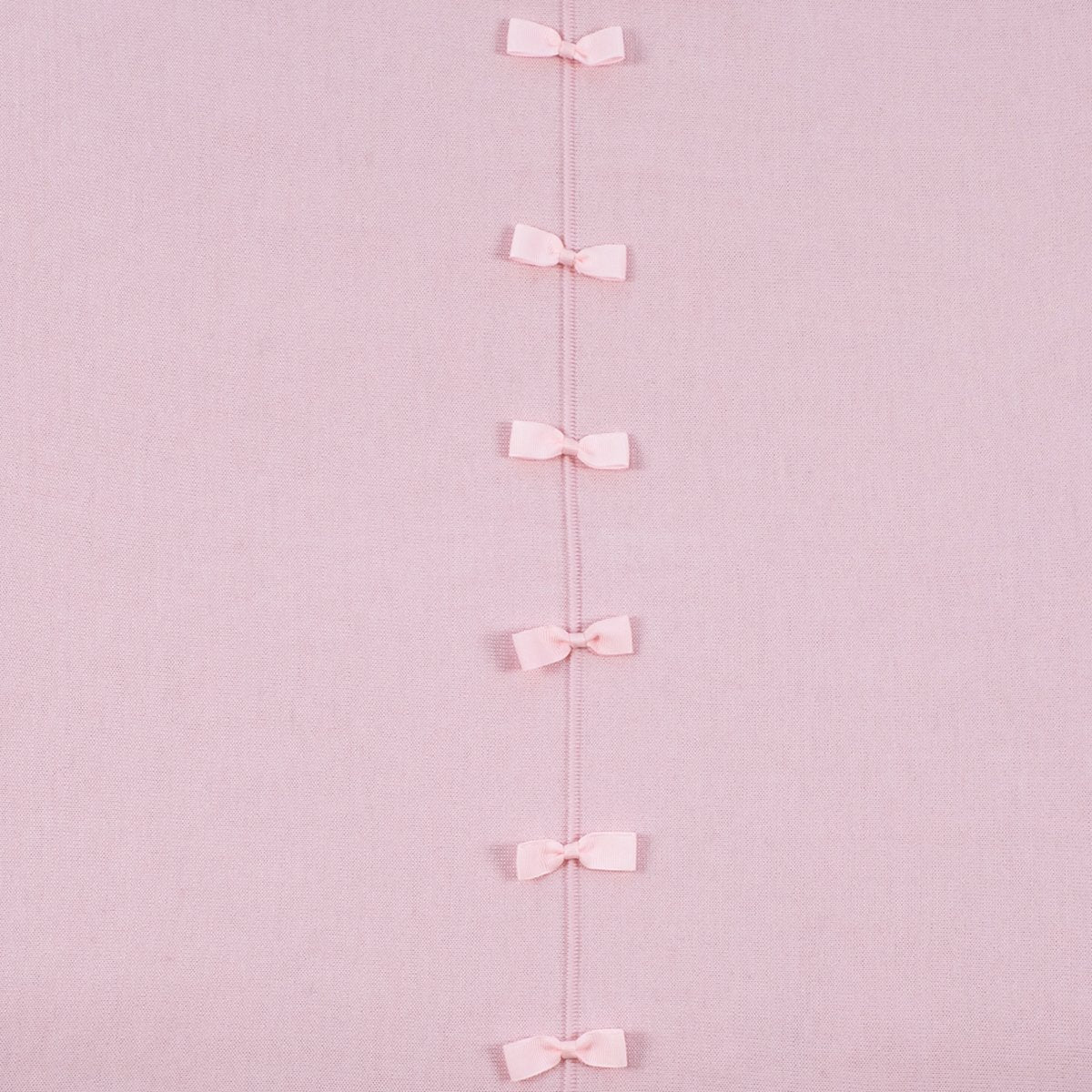 Ginger Toby bow back jumper, baby pink, detail view