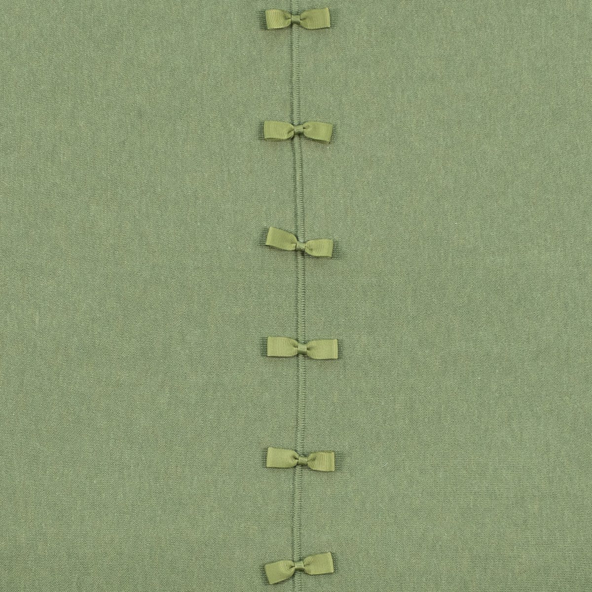 Ginger Toby bow back jumper, sage, detail view