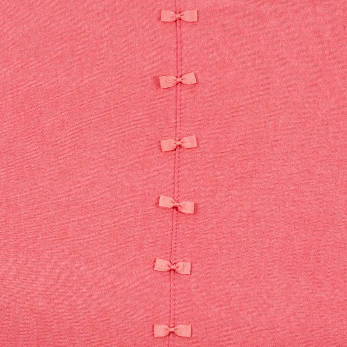 Ginger Toby bow back jumper, coral, detail view