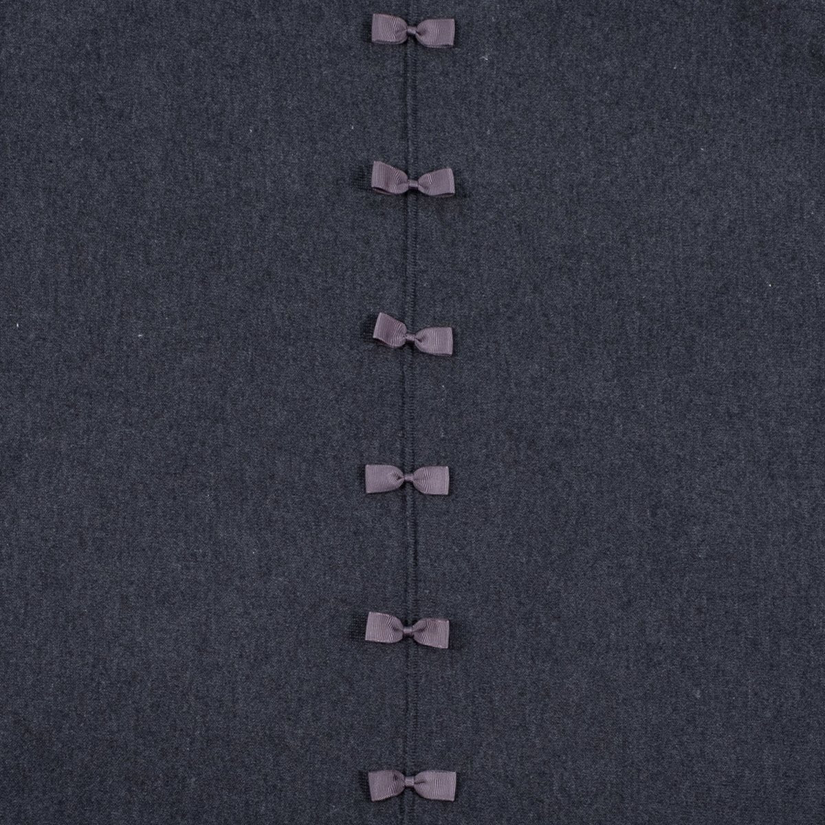 Ginger Toby bow back jumper, charcoal, detail view