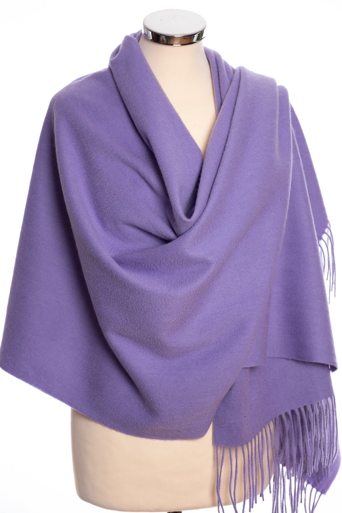 mbyM lambswool stole, lilac, wrap view