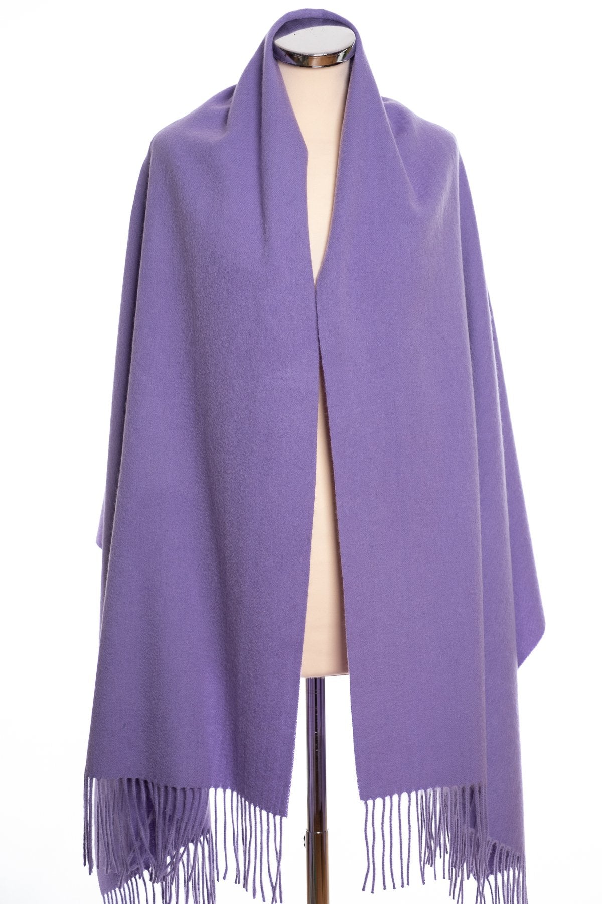 mbyM lambswool stole, lilac, throw view