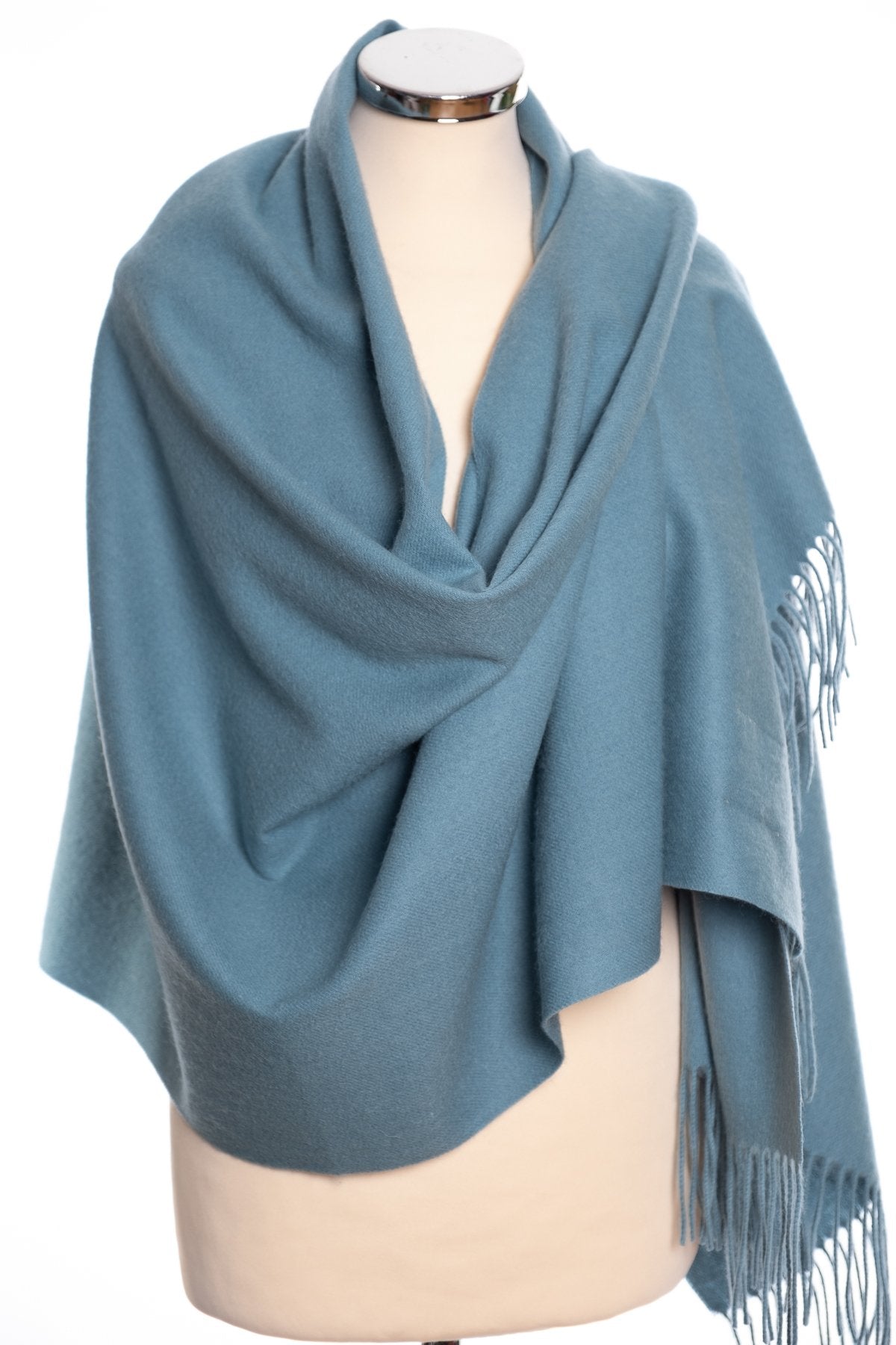 mbyM lambswool stole, aqua, wrap view