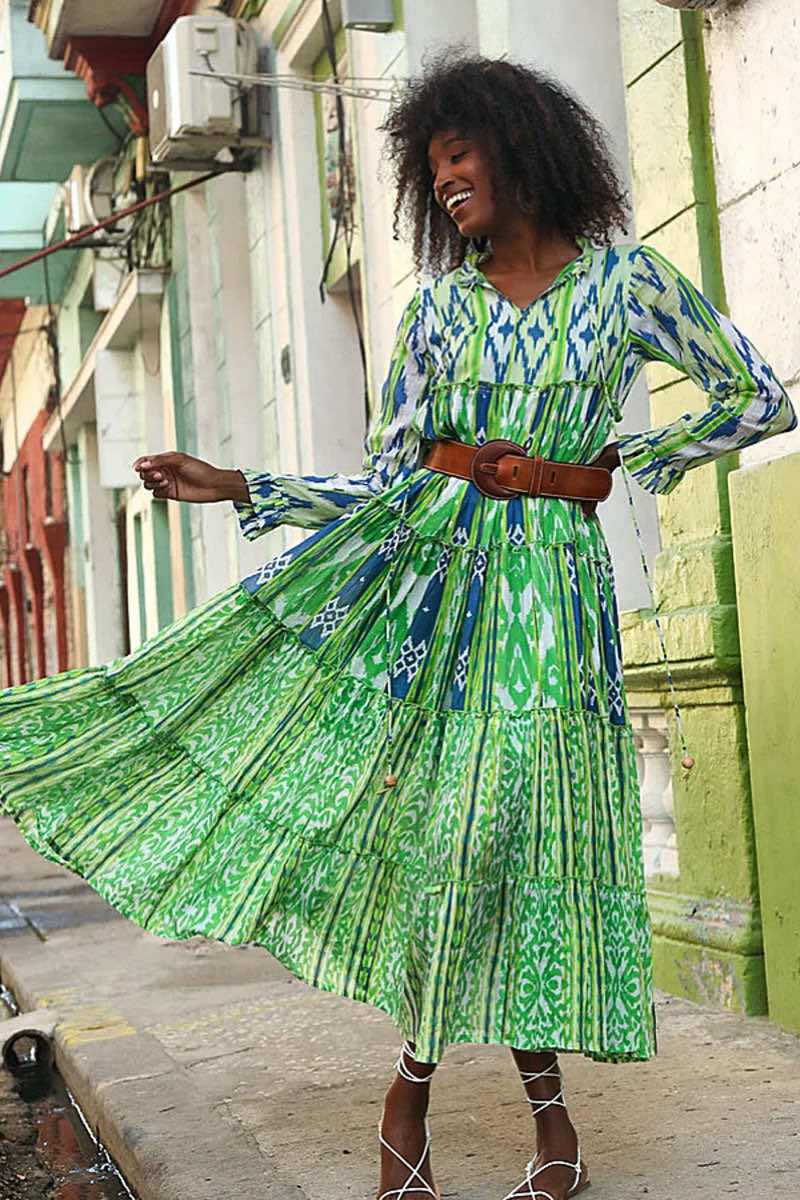 Cuba maxi dress,green