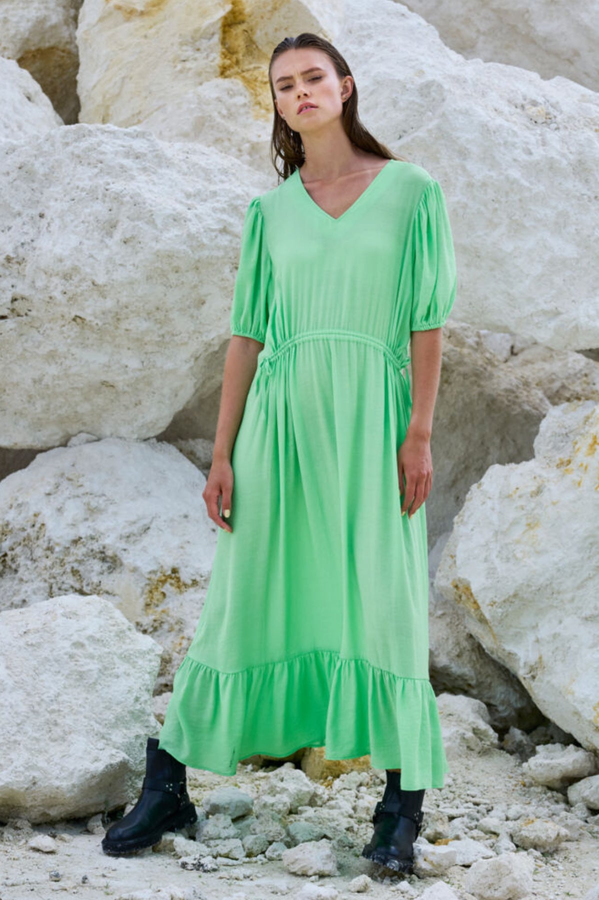Margot dress, summer green