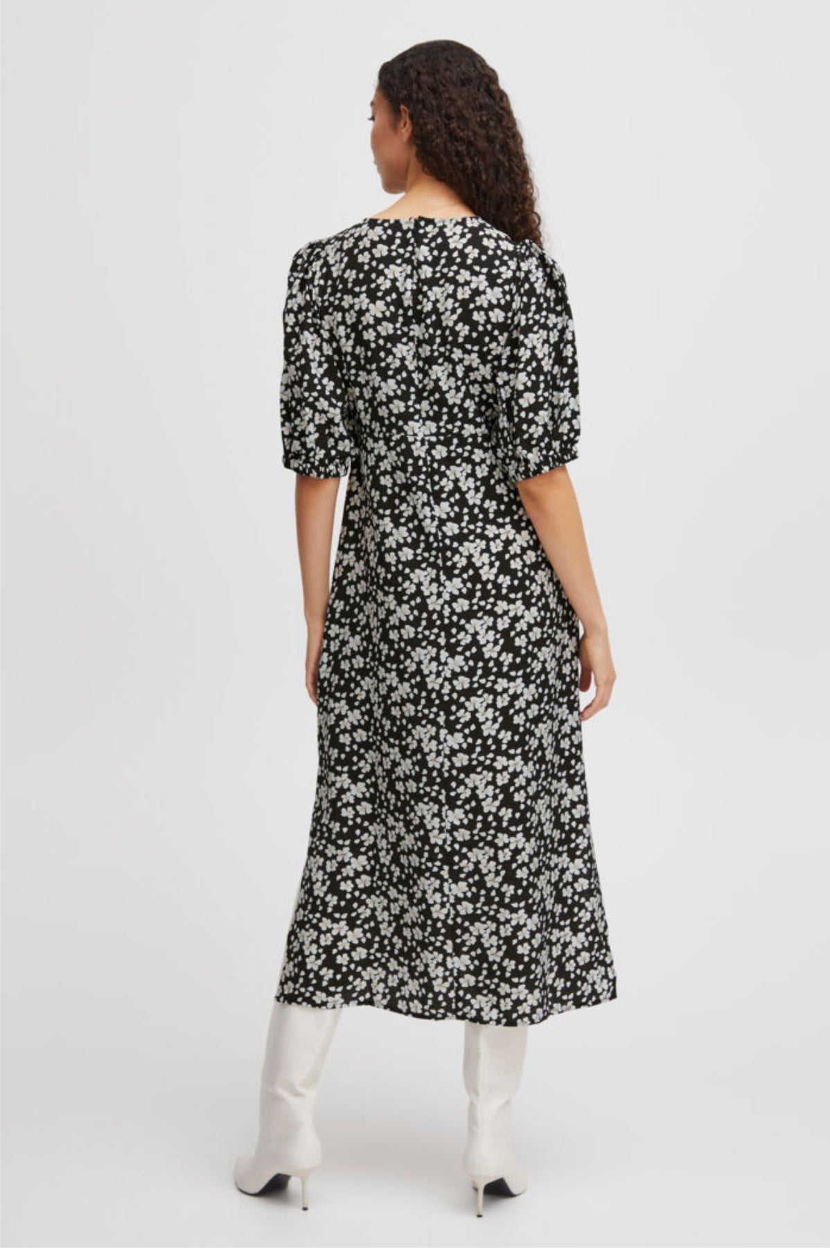 Ibano midi dress, black