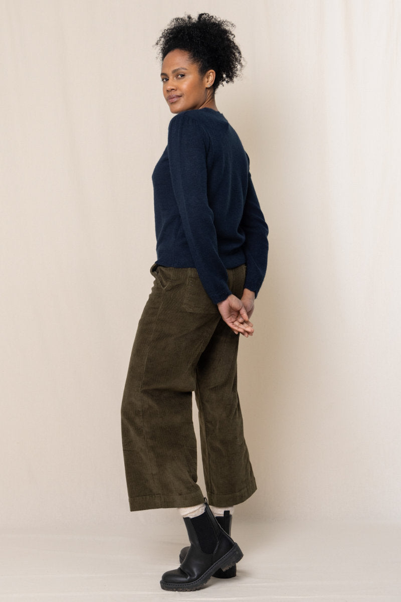 Isla crop trouser, olive