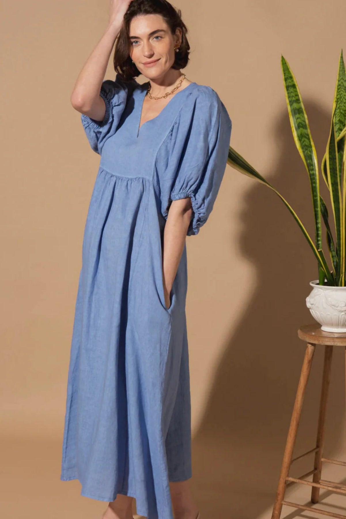 Livie dress, cornflower
