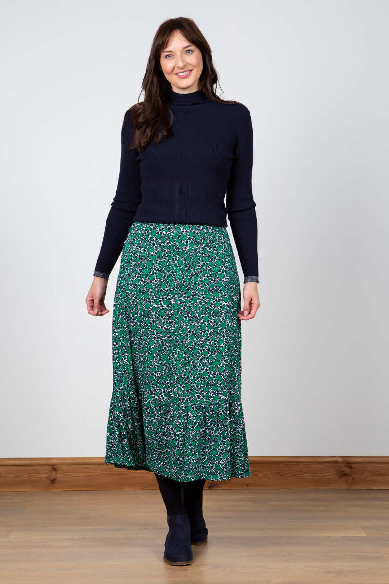 Witcombe skirt, emerald