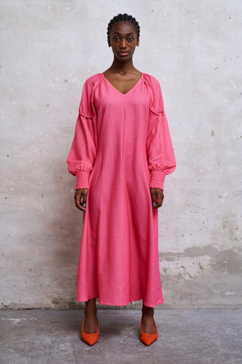 Savino dress, shocking pink