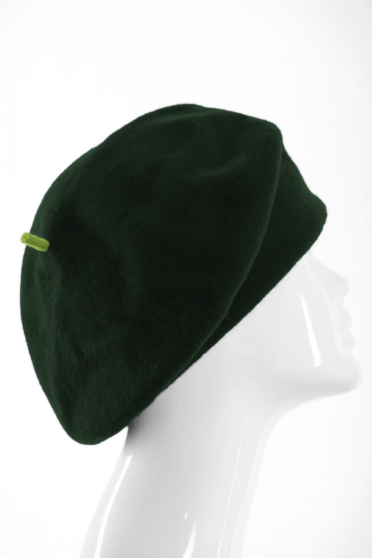 Merino wool roll up beret, contrast tip