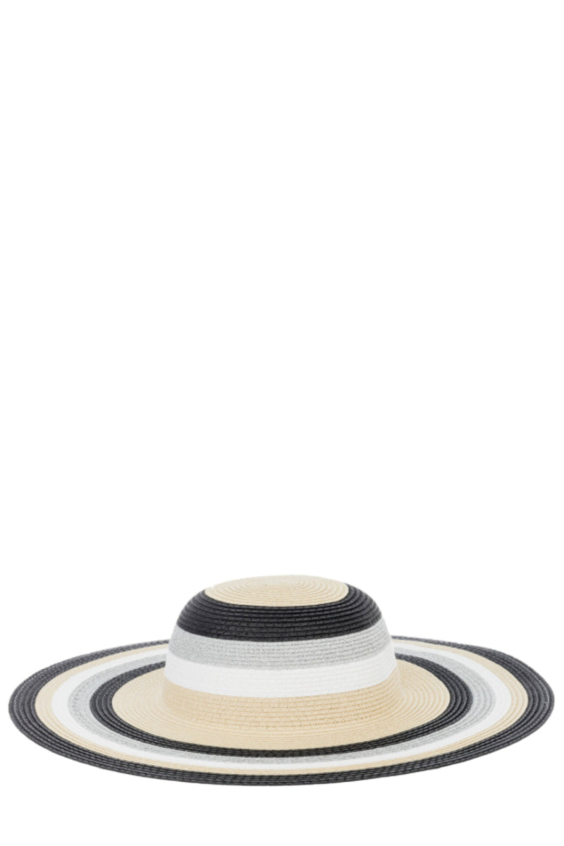 Circles sun hat, black