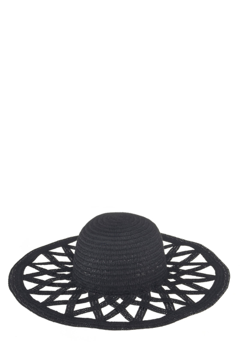 Lattice sun hat, Black