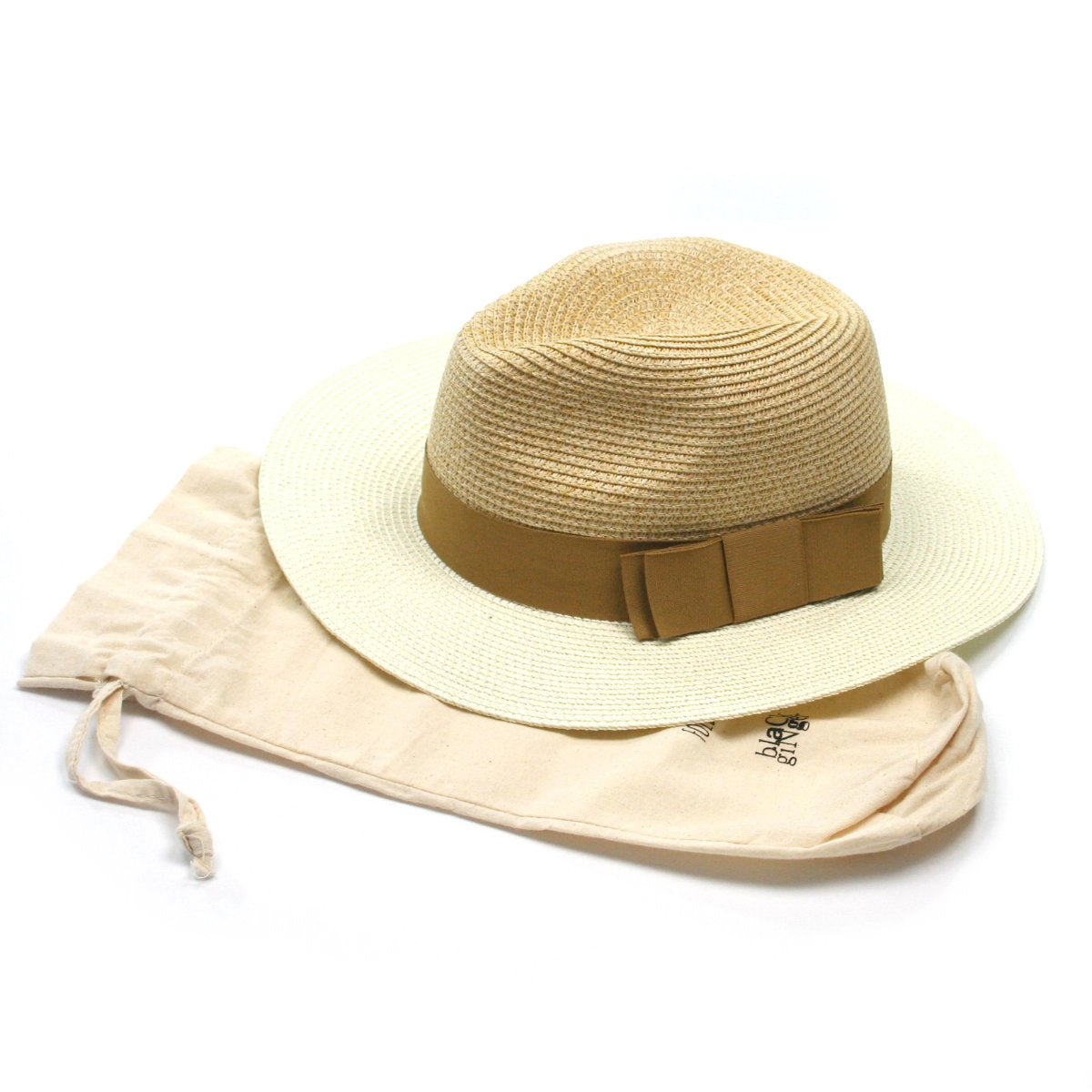 Two tone panama, brown cream