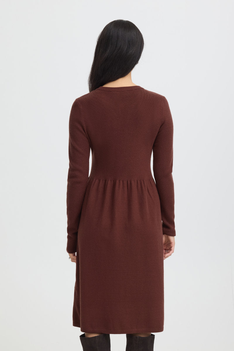 Dedina knit dress, russet