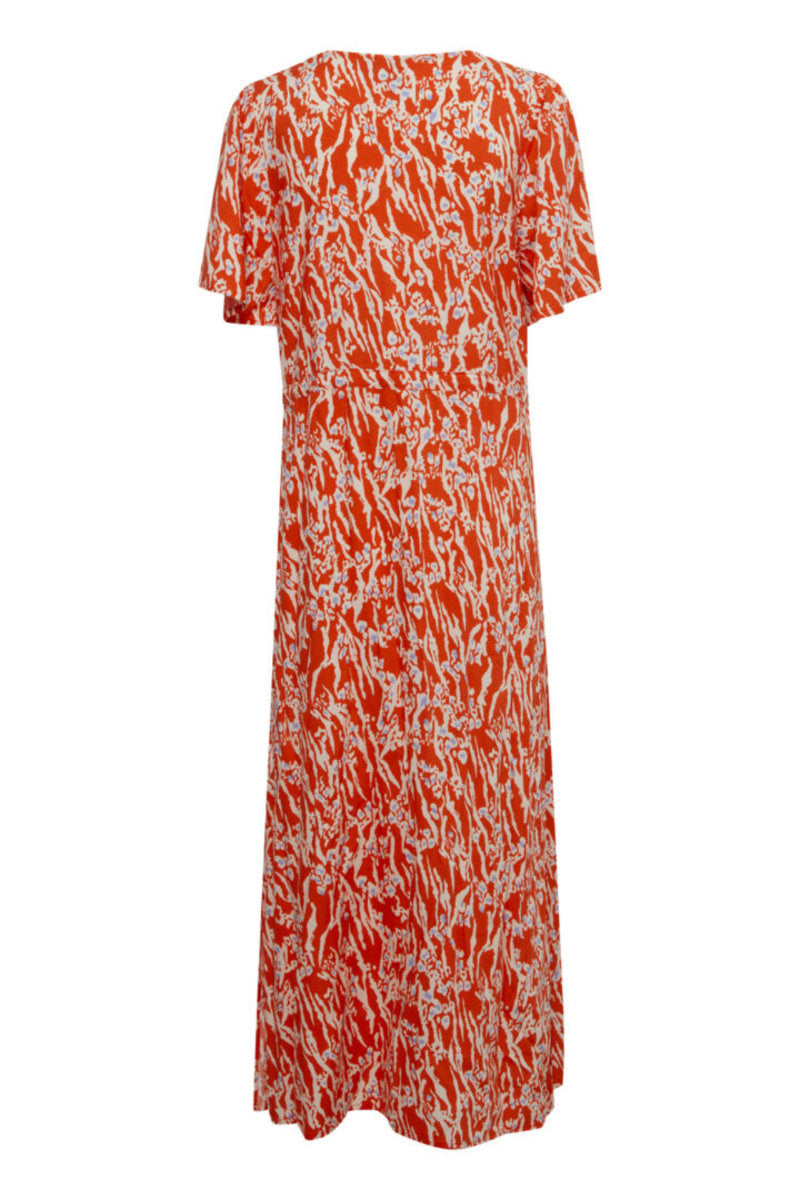 Vera dress, mandarin red