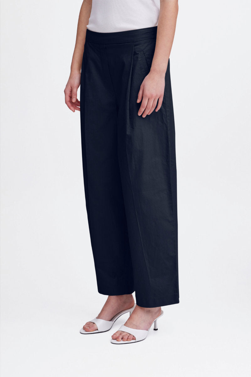 Unica wide leg trousers, navy