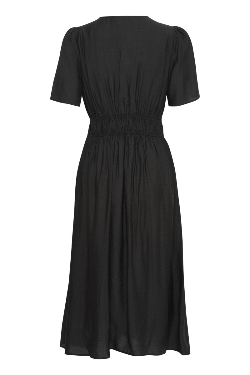 Quilla midi dress, black