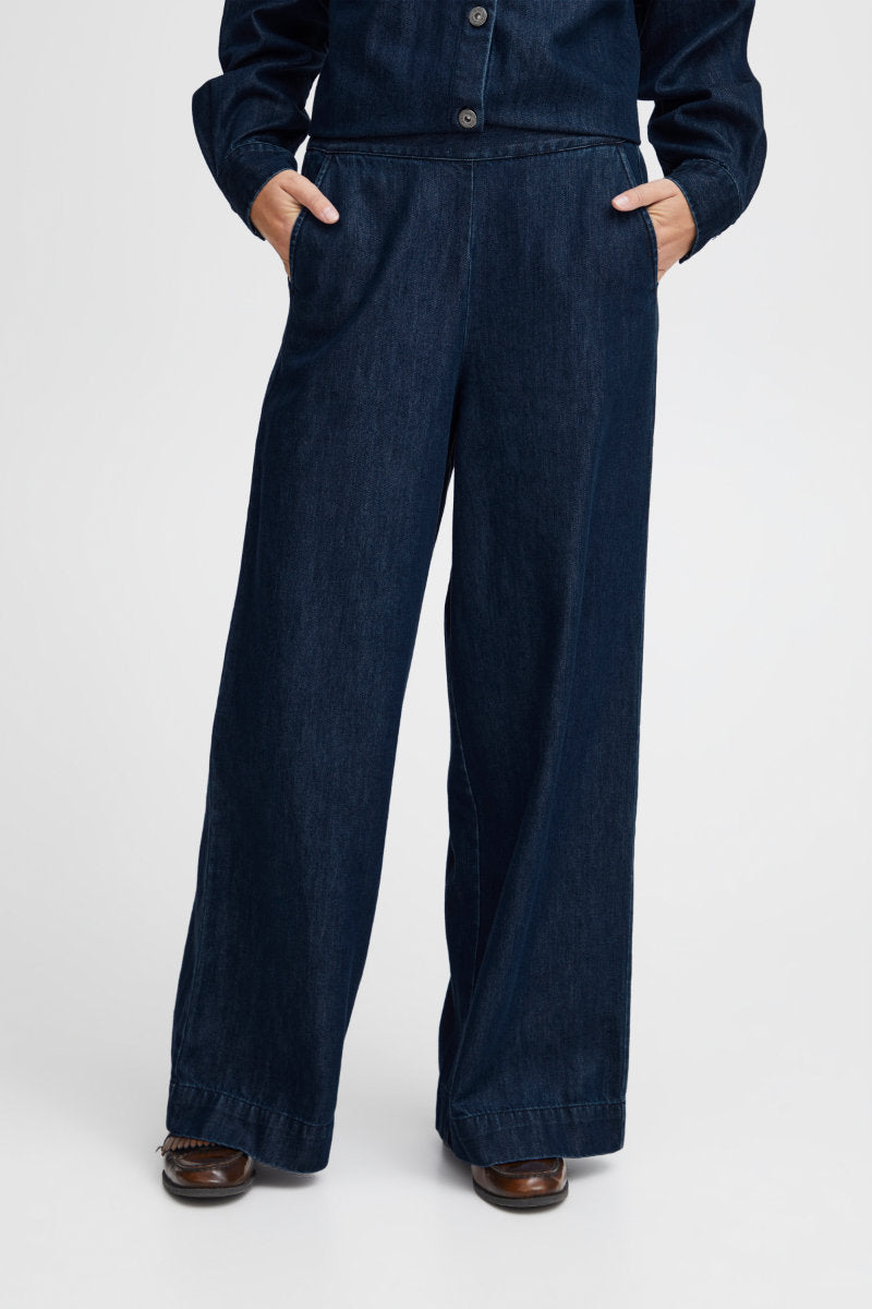 Aubrey wide leg trousers, denim