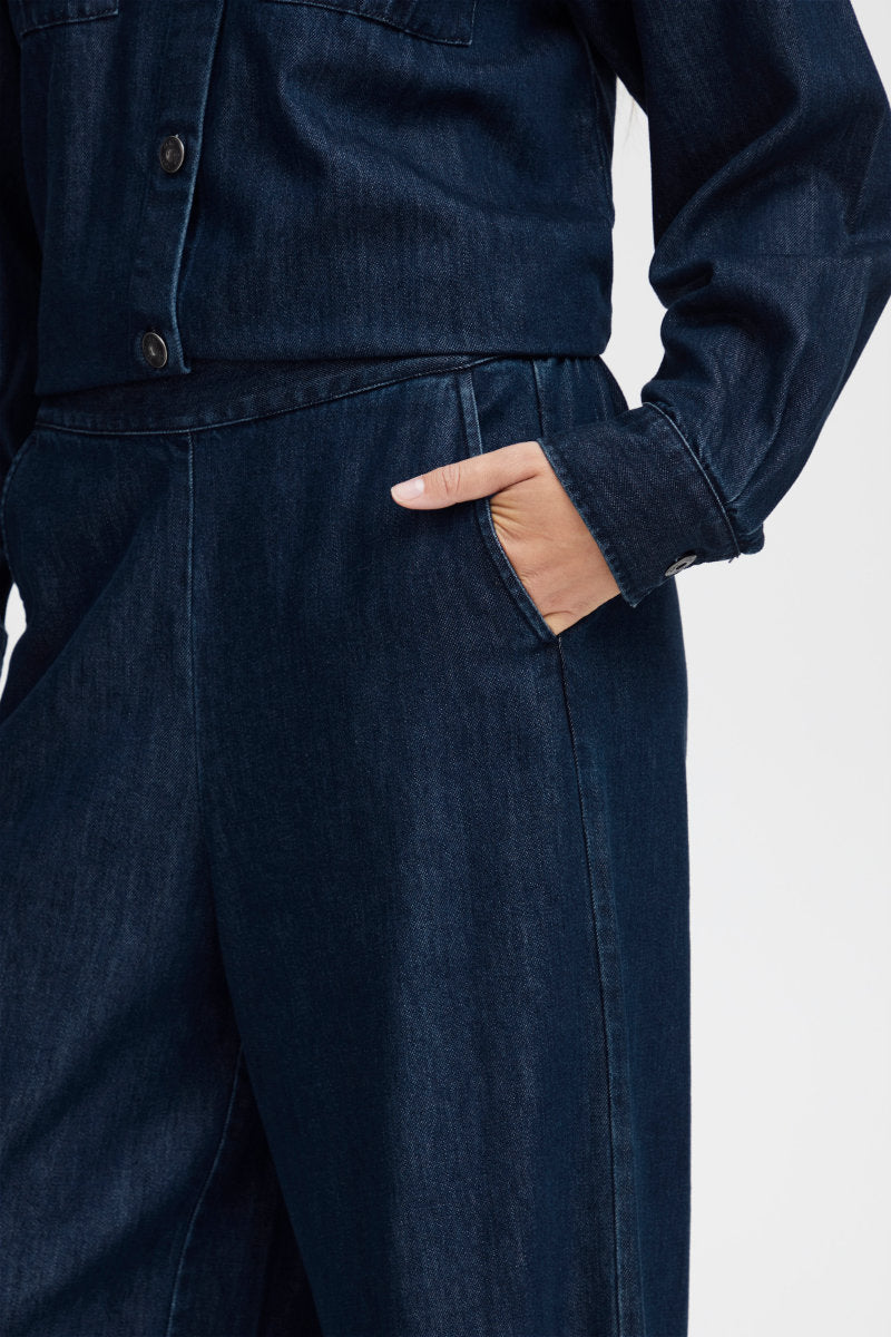 Aubrey wide leg trousers, denim