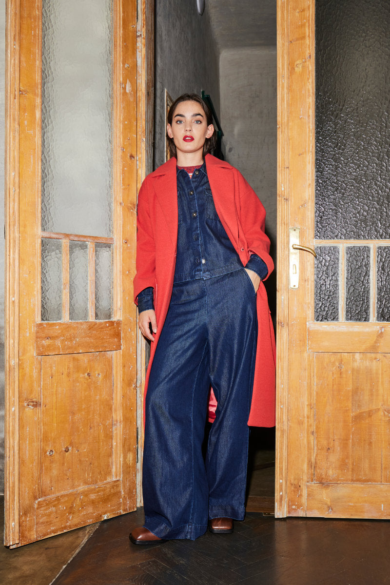 Aubrey wide leg trousers, denim