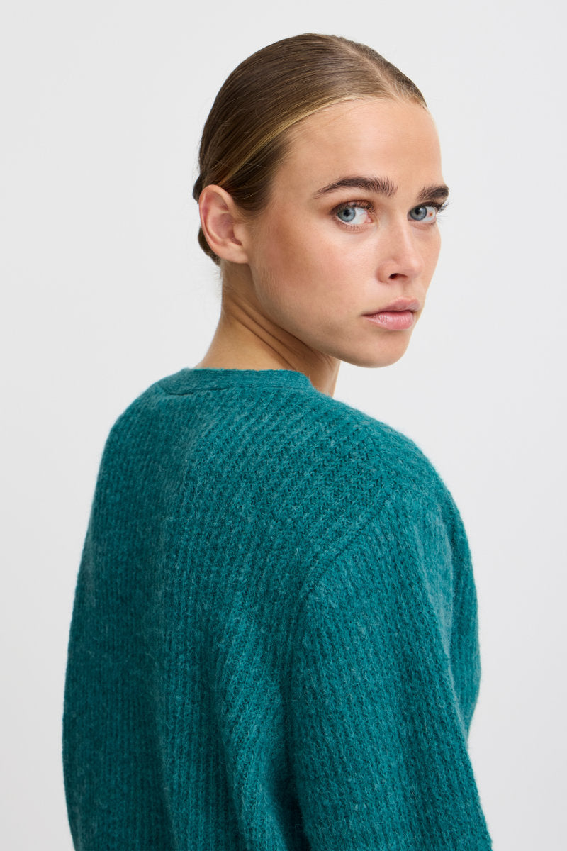 Marin cardigan, petrol