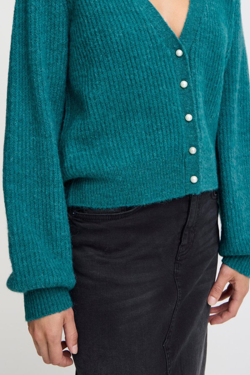 Marin cardigan, petrol