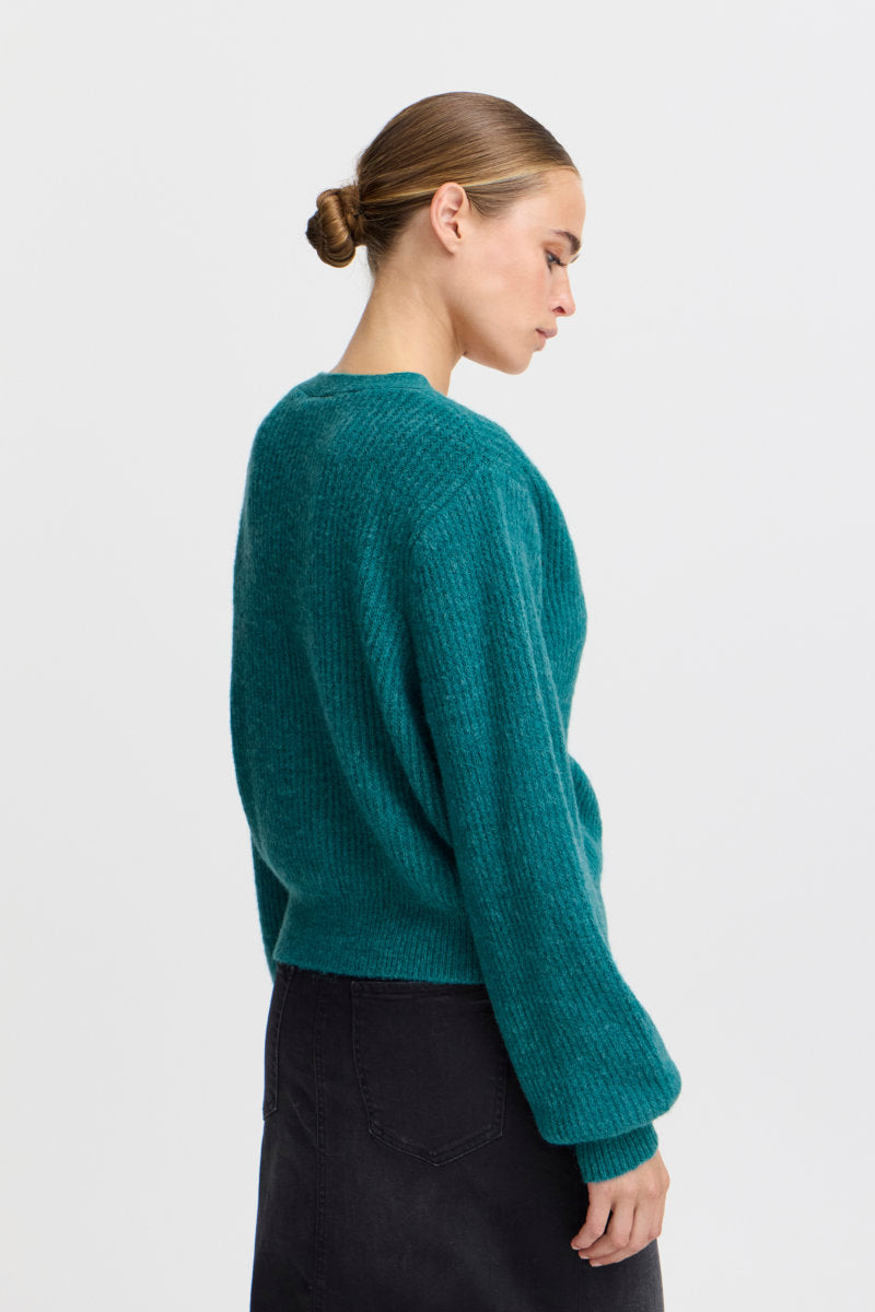 Marin cardigan, petrol