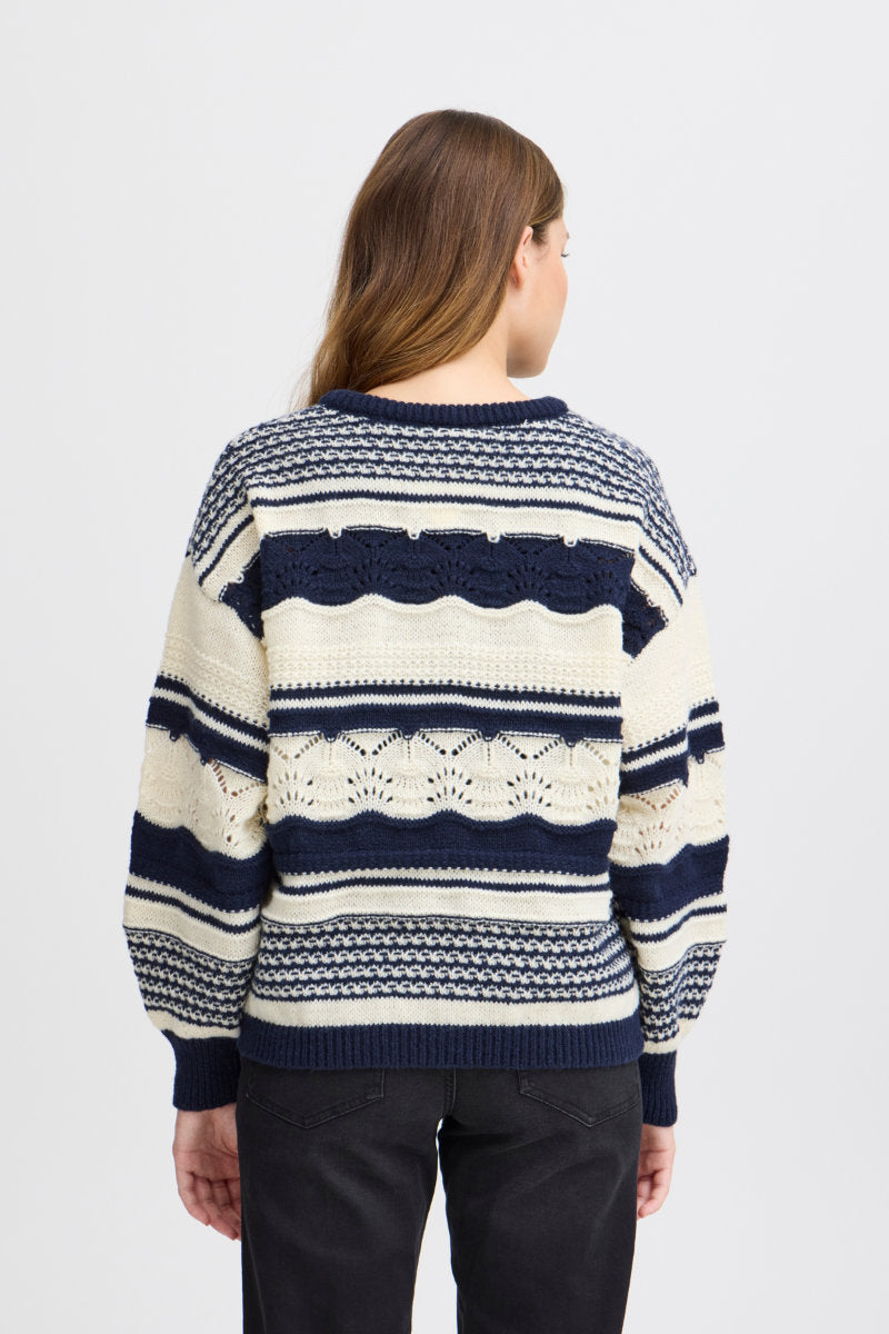 Astra jumper, navy & cream