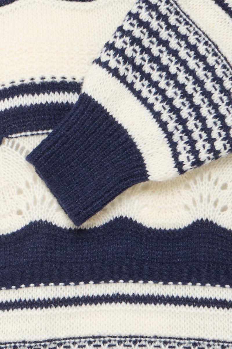 Astra jumper, navy & cream