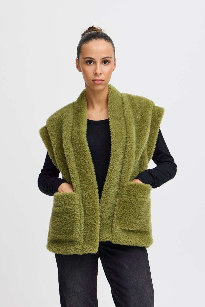 Gizla gilet, olive