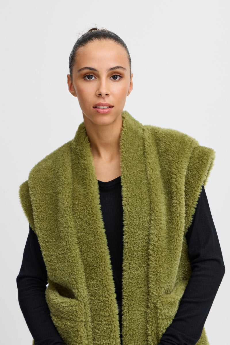 Gizla gilet, olive