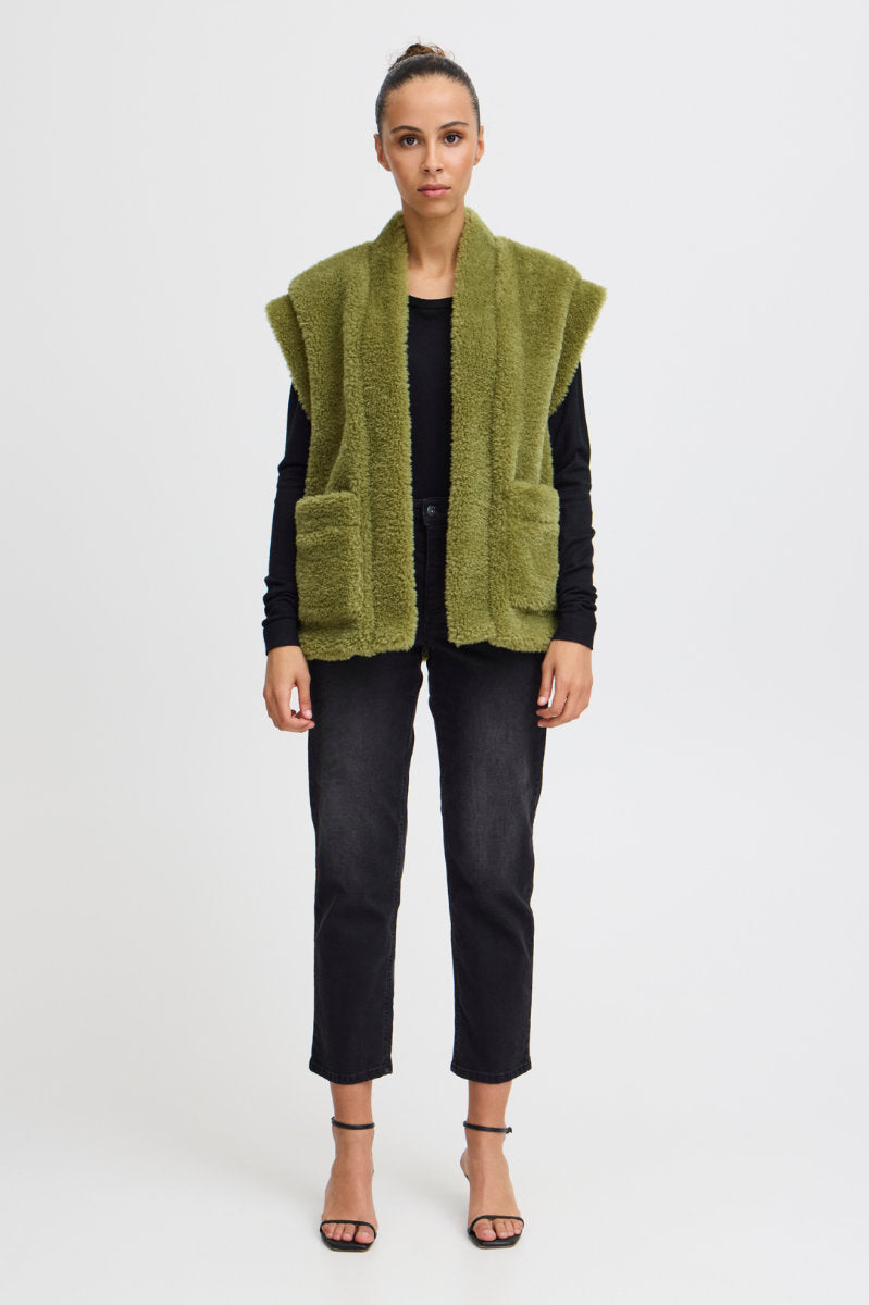 Gizla gilet, olive