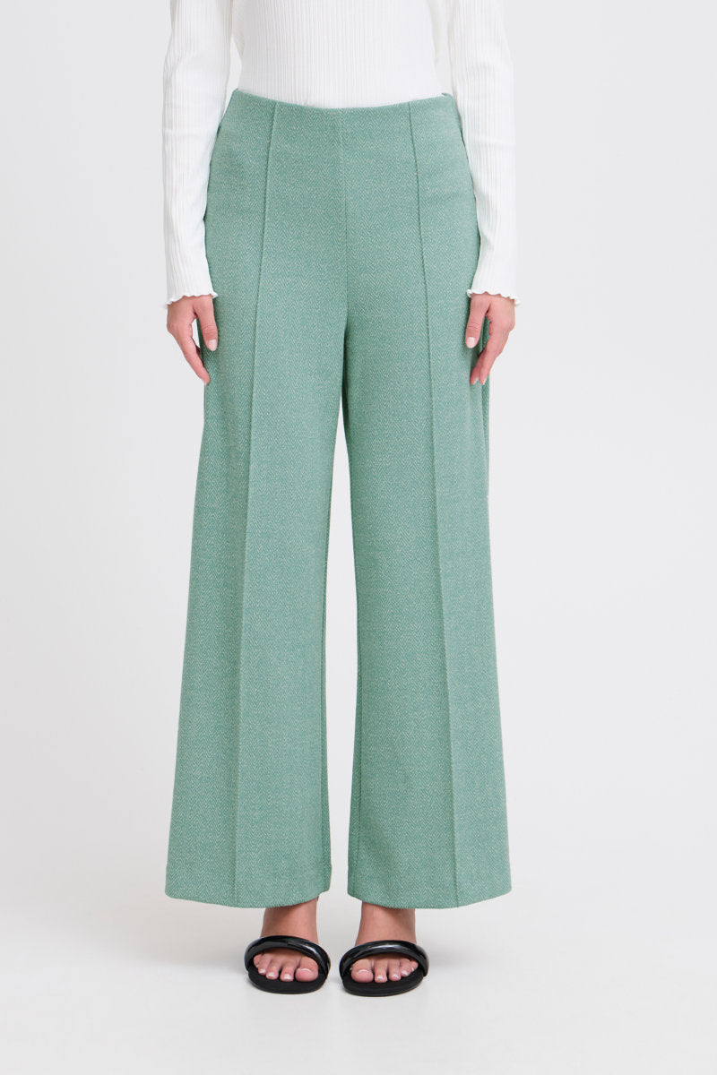 Kate jacquard trousers, green