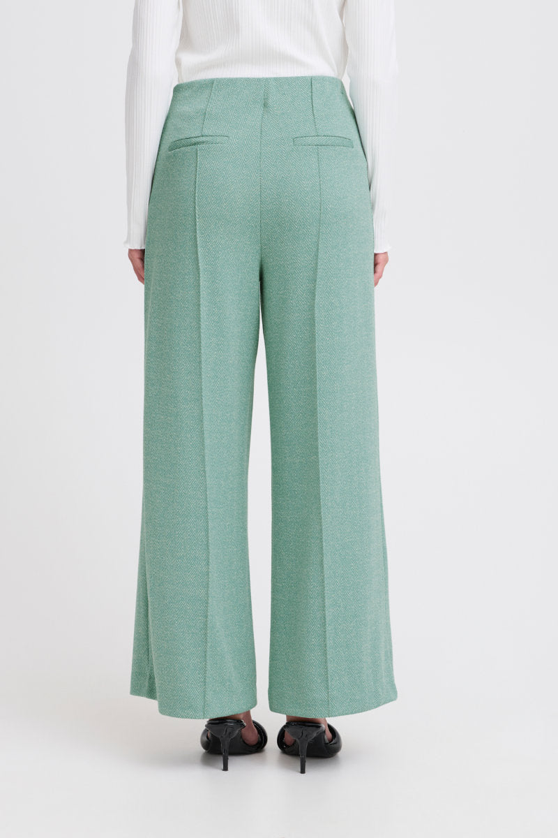 Kate jacquard trousers, green