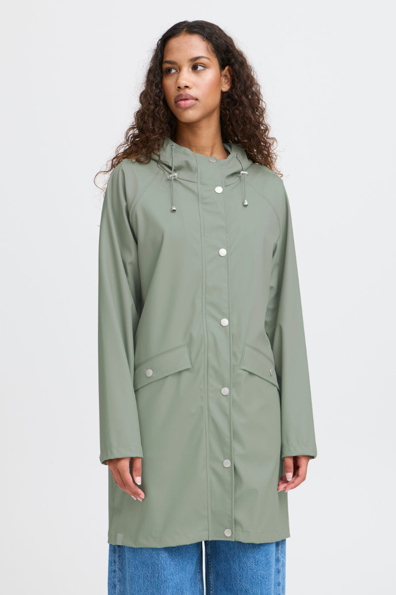 Tazi raincoat, sea green