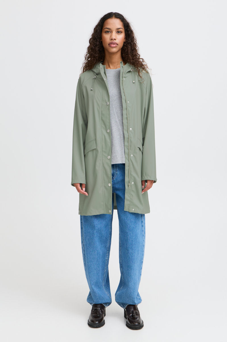 Tazi raincoat, sea green