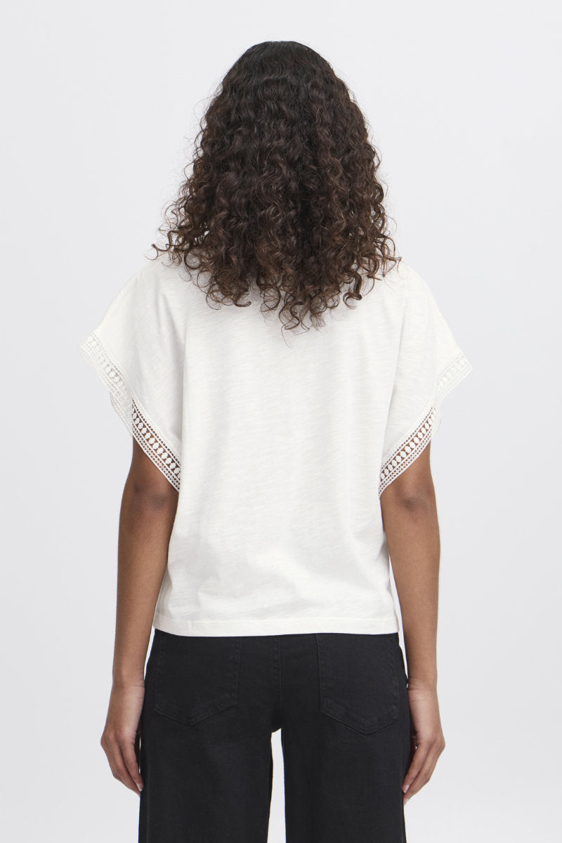 Olya short sleeve T shirt, ivory