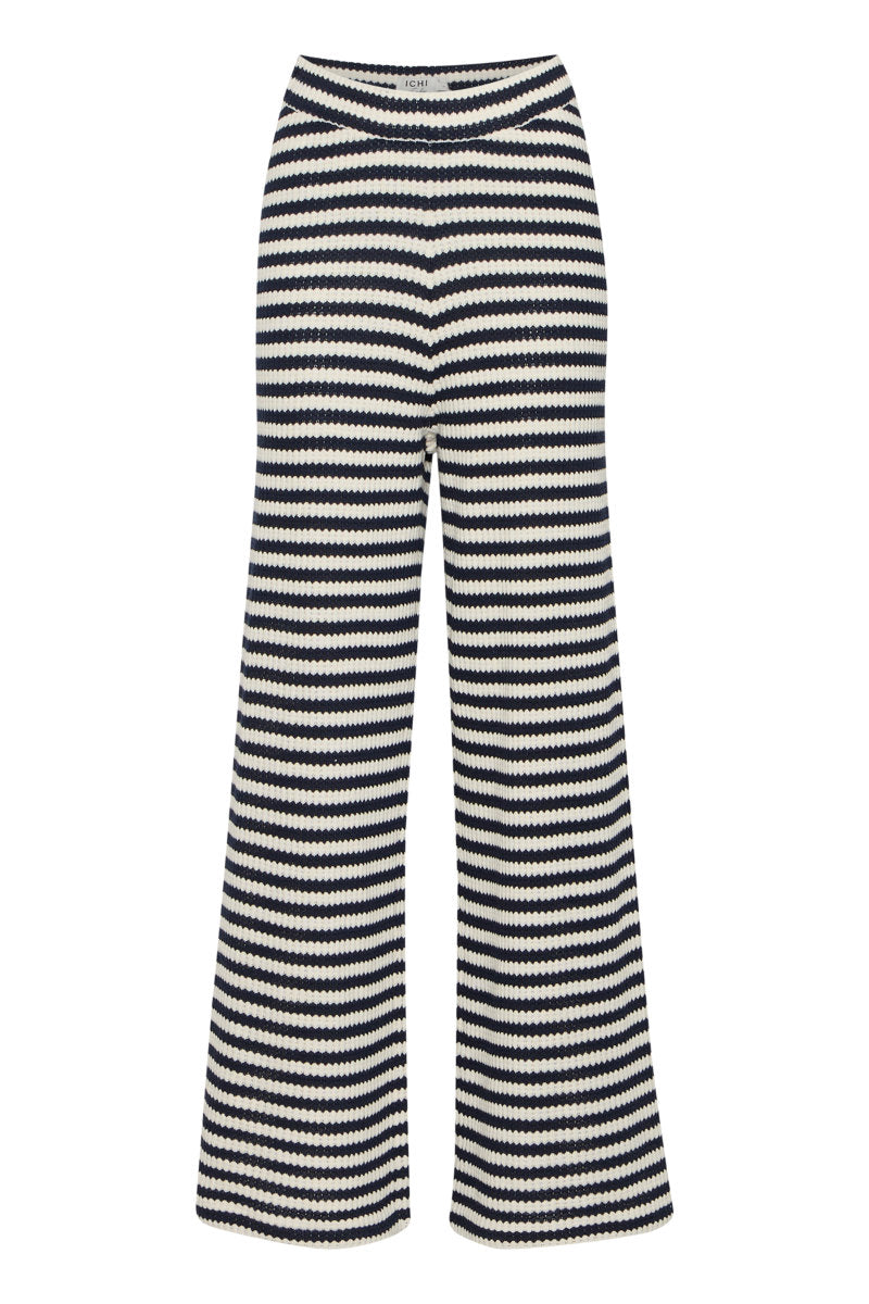 Lorianna stripe trousers, navy/ivory