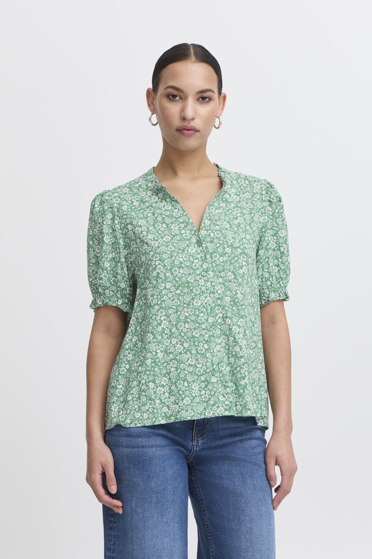 Vera blouse, pine green