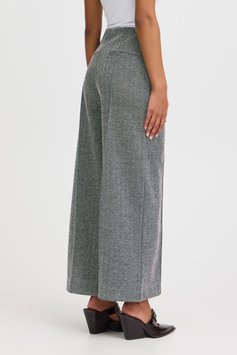 Kate herringbone trousers, black